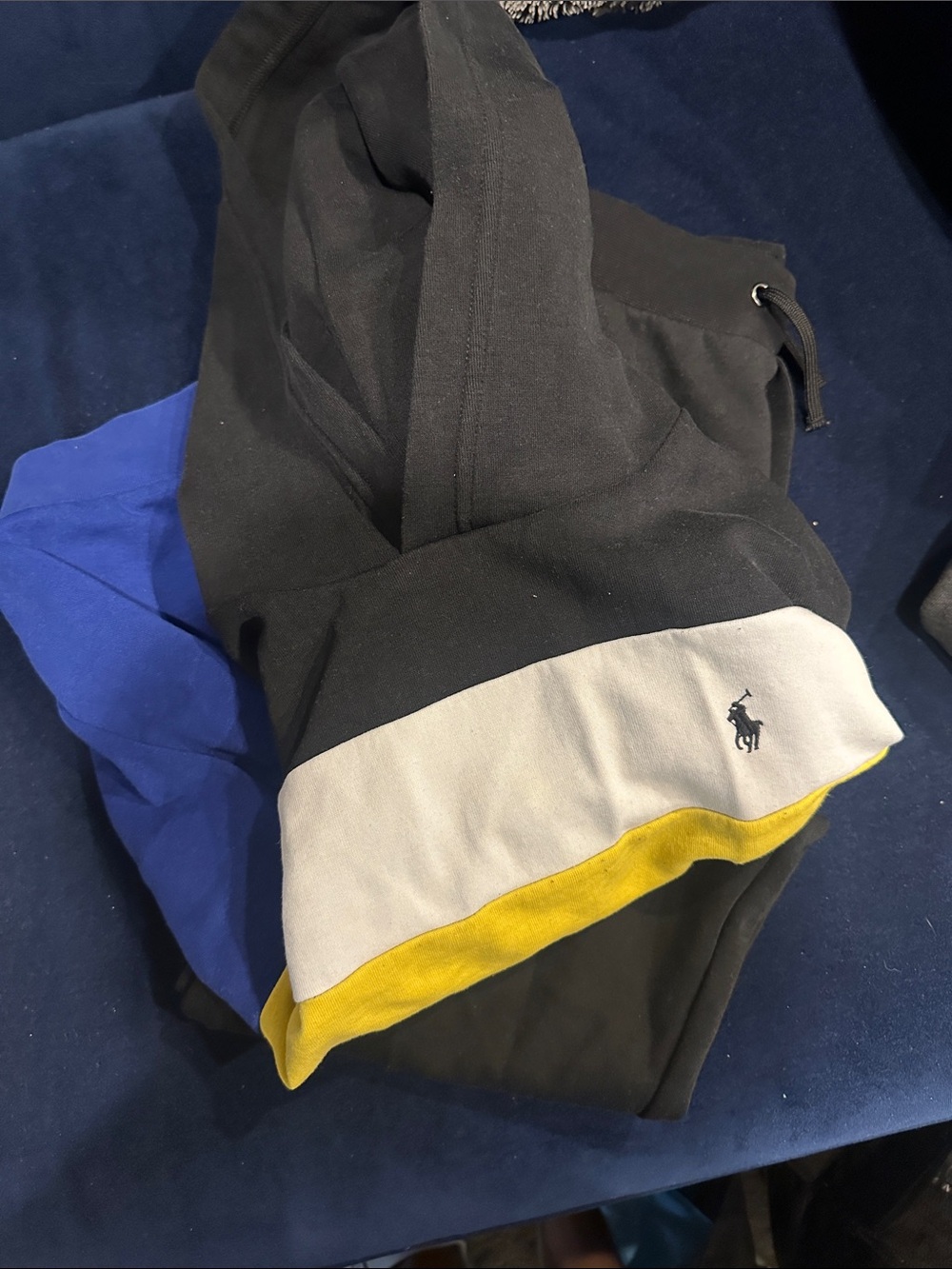 Polo by Ralph Lauren Kids Colorblock Jogger Bottoms in Black/White/Yellow